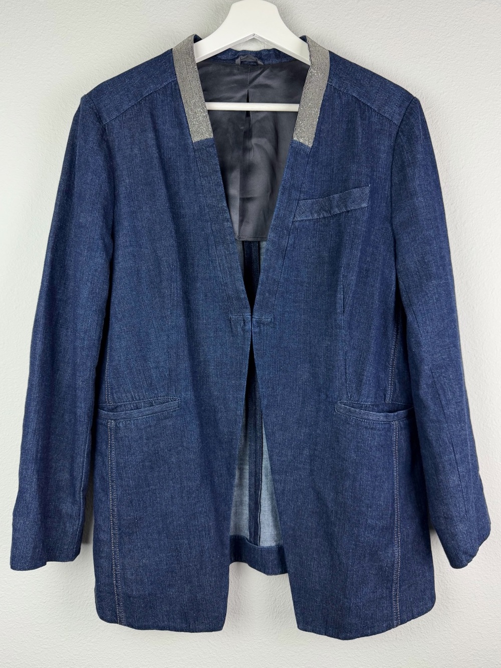 BRUNELLO CUCINELLI Monili Denim Jacket Blazer
